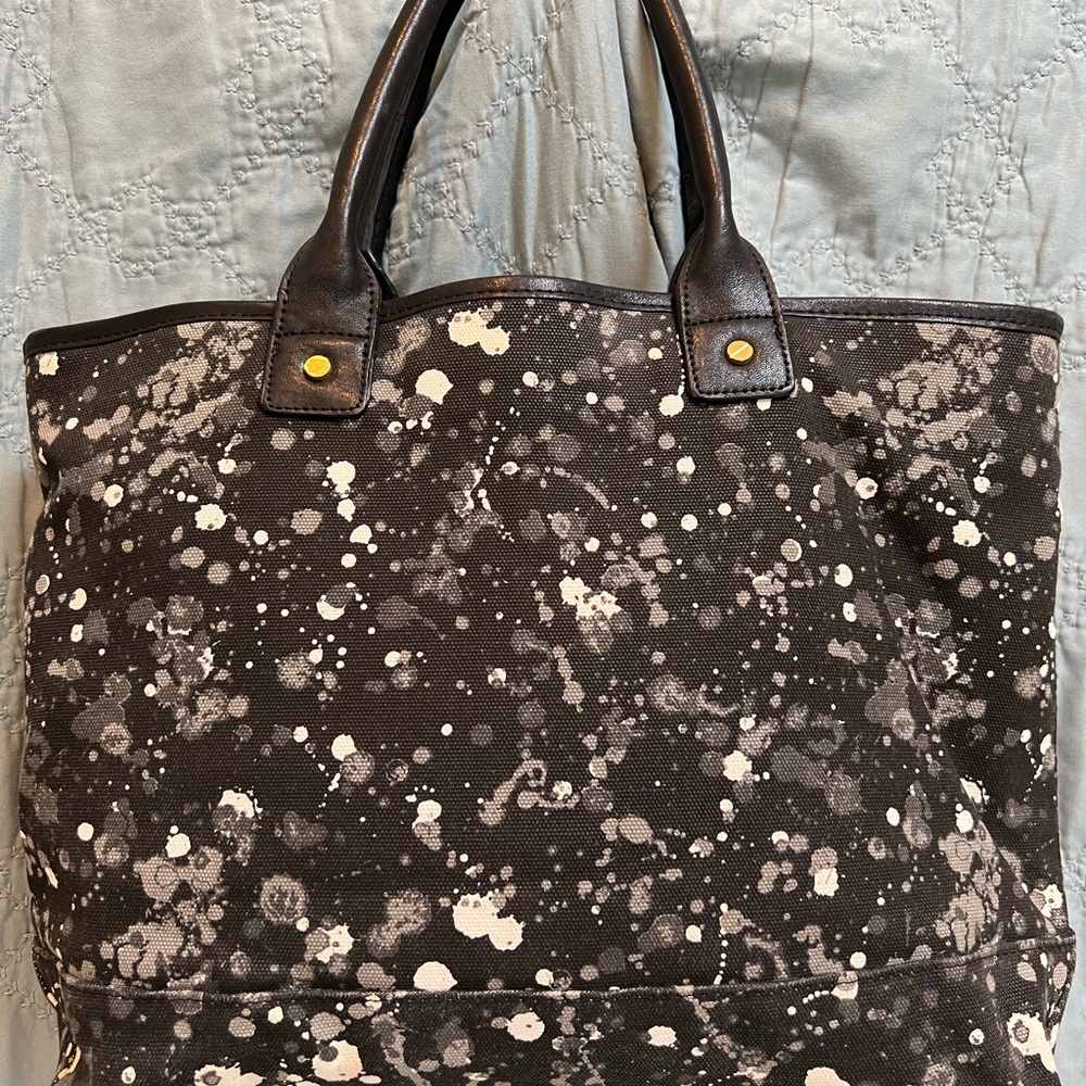 Authentic Tory Burch Jayden Tote paint splash